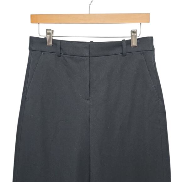 J.Crew Petite Cropped Wide Leg Cropped Chino Pant Black Size 8P CG390 Office - Picture 8 of 9